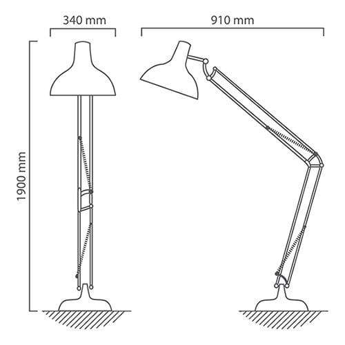 The Lighting Club Black Borgillio Floor Lamp