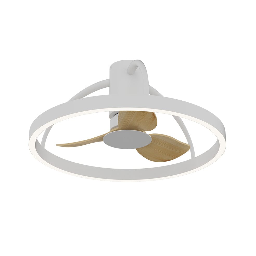 The Lighting Club led ceiling fan White with light Wood Fan AuraGlow 60cm Ceiling Fan Light - Multiple Finishes 238-60-WH/LWD