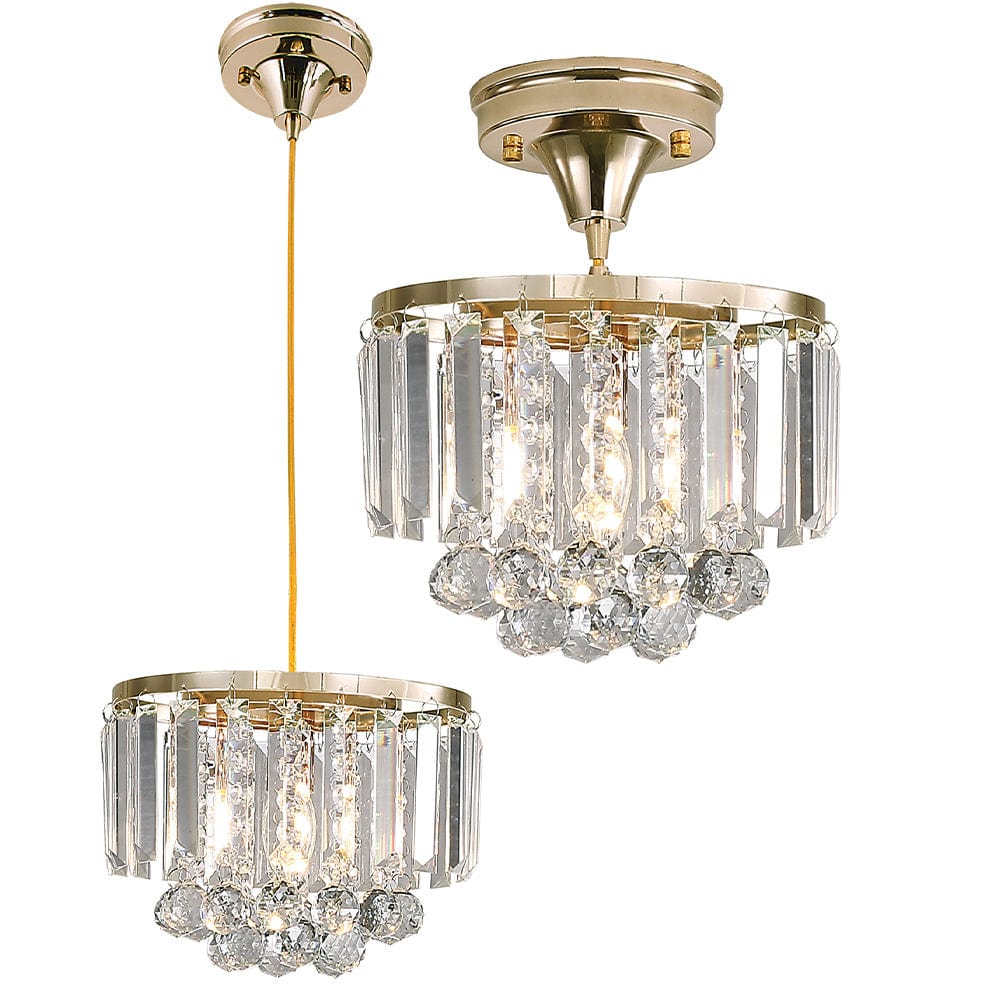 The Lighting Club Melanie Crystal Light | Chrome or Gold