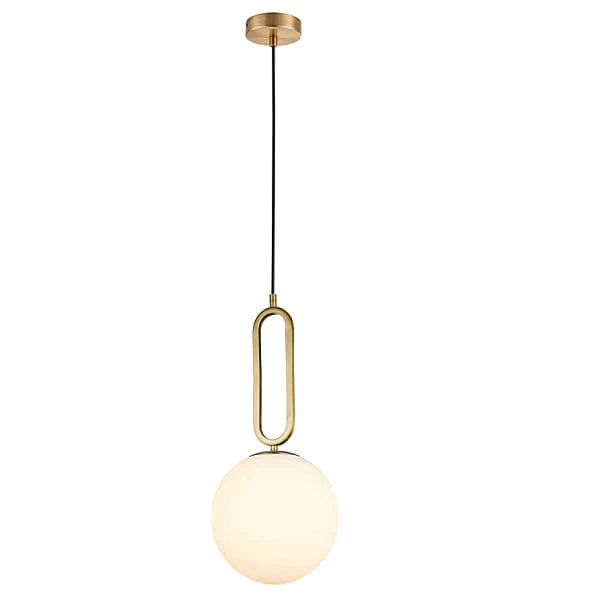 The Lighting Club Pendant Croquet Pendant Light Gold with Opal Glass