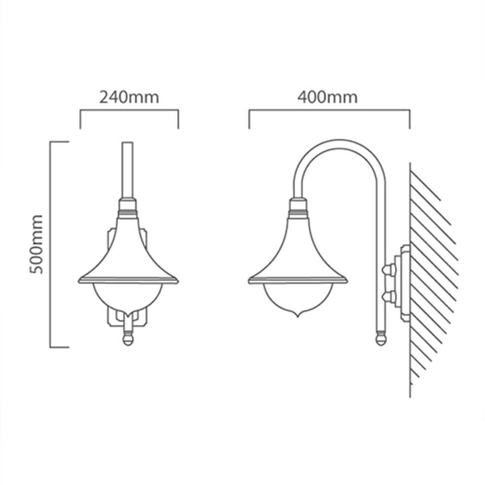 The Lighting Club Outdoor Light Cornet Aluminium and Polycarbonate Outdoor Light | Black or White