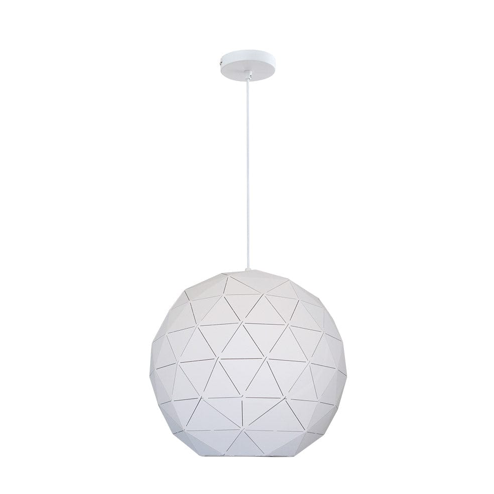 The Lighting Club Pendant Lights Laser Cut Metal Ball Pendant Light White | 3 Sizes
