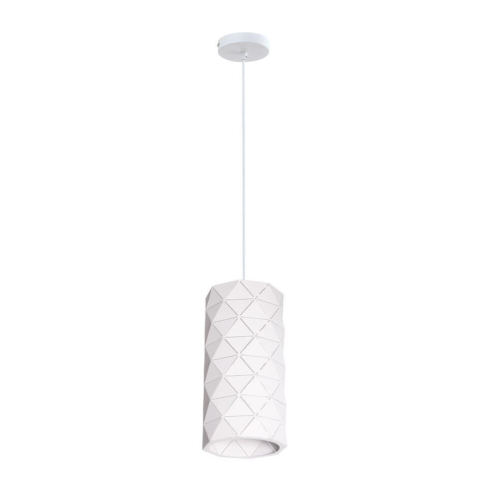 The Lighting Club Pendant Lights Laser Cut Cylinder Metal Pendant Light Black | White