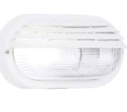 The Lighting Club Outdoor Light White Riddick Outdoor Bulkhead Light with Clear Glass BH026 WHITE 6007226050585