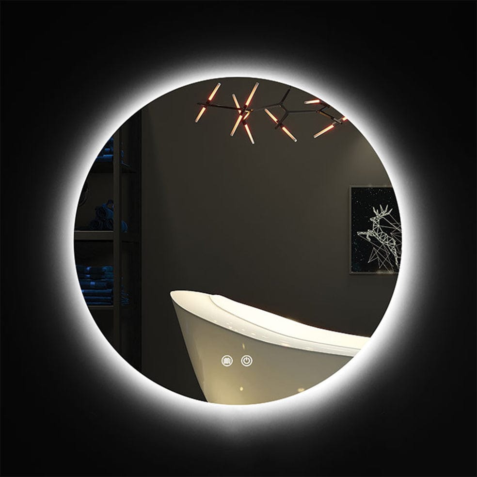 The Lighting Club Mirrors Eclipse Round Backlit LED Anti-Fog Bathroom Mirror BS-M5003