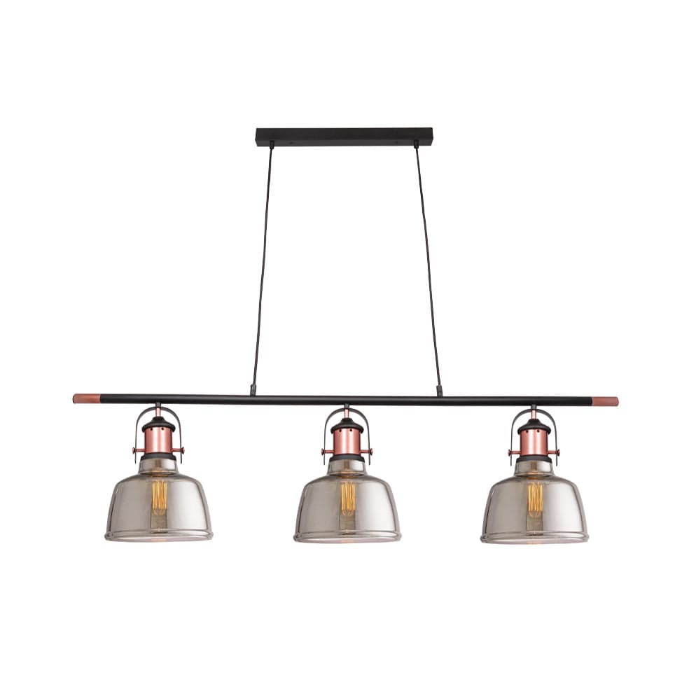 The Lighting Club Pendant Lights Nautical Trio Glass and Metal Pendant Light CA-KLCH-3232/3