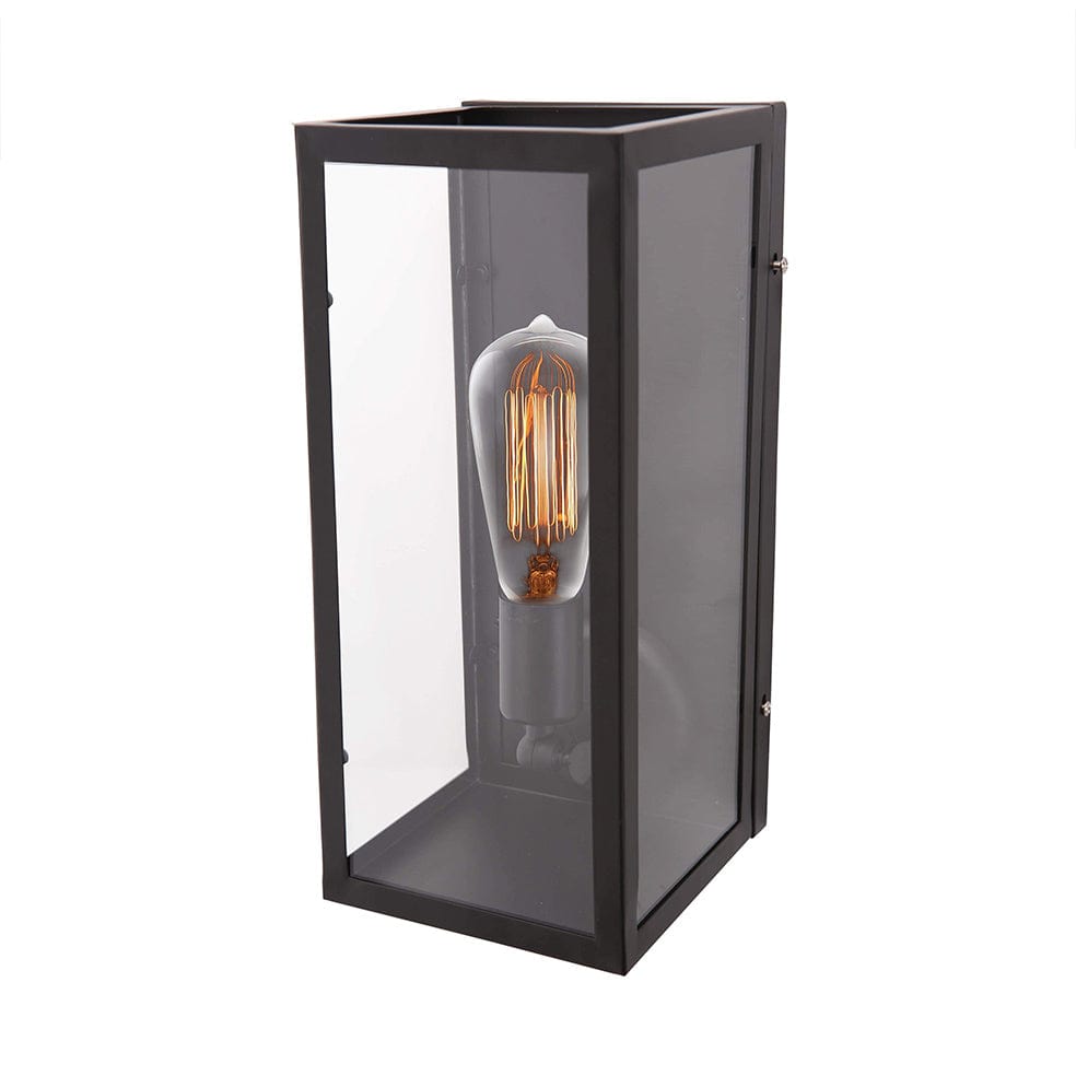 The Lighting Club Block Wall Light Black with Clear Glass CA-KLW-1099/BL