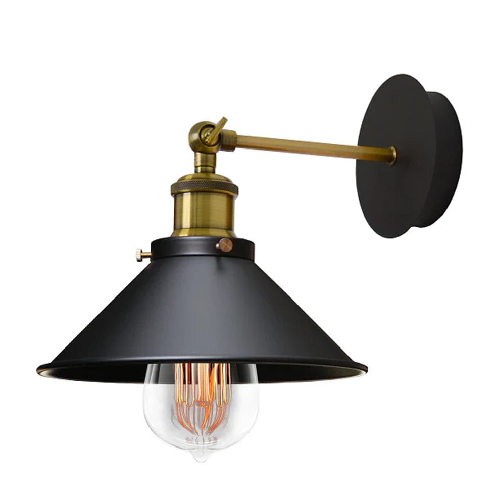 The Lighting Club Wall Light Harper Black and Antique Brass Metal Wall Light CA-KLW-1124