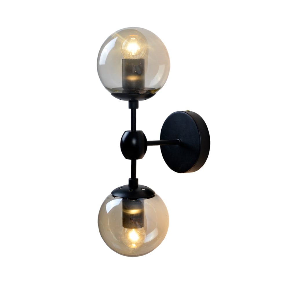 The Lighting Club Wall light Art Deco Wall Light 2 Glass Ball | Black CA-KLW-1127/2