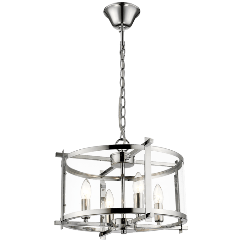 The Lighting Club Chandeliers Polished Chrome 4 light Chandelier