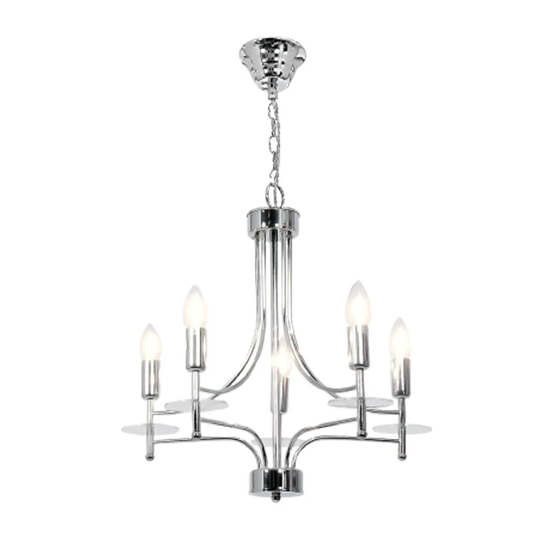 The Lighting Club Chandelier Cadenza 5-Light Polished Chrome Chandelier CH663/5 CHROME 6007226053609