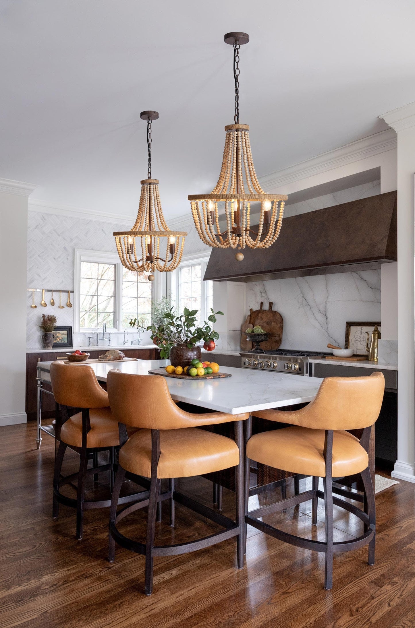 The Lighting Club Chandeliers Wood Bead Chandelier Light CH894/3 BEAD 6007226076875