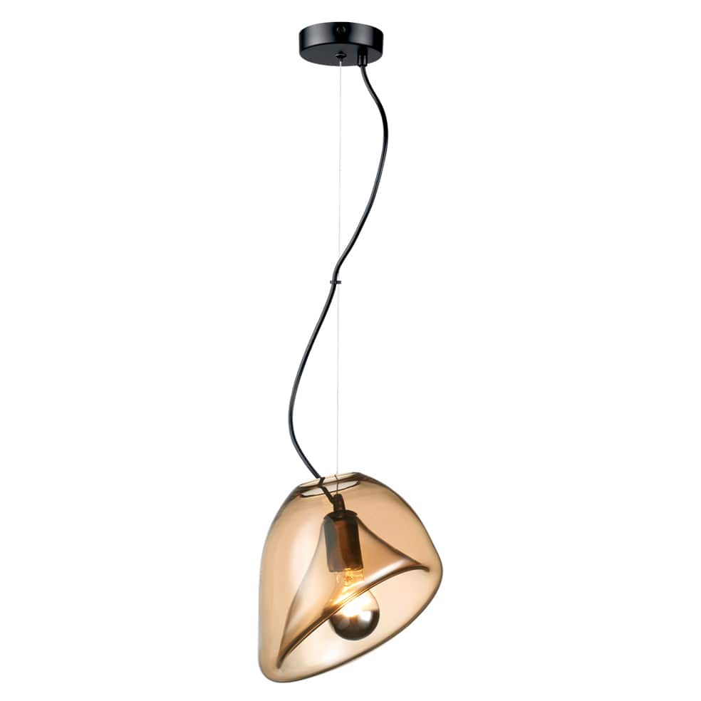 The Lighting Club Pendant Arum Lily Pendant Light Amber and Black DL-KLCH-1027