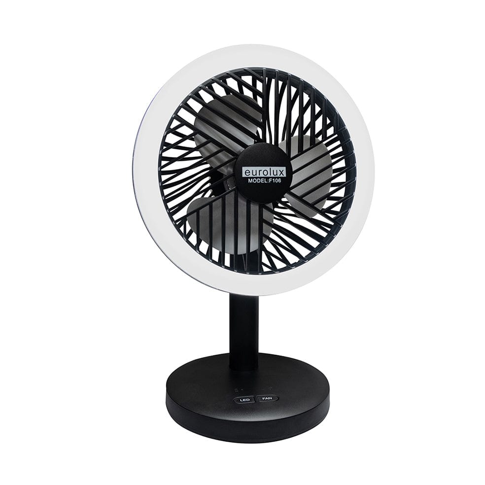 The Lighting Club fans Mini Rechargeable LED Fan Black F106 6009551810179