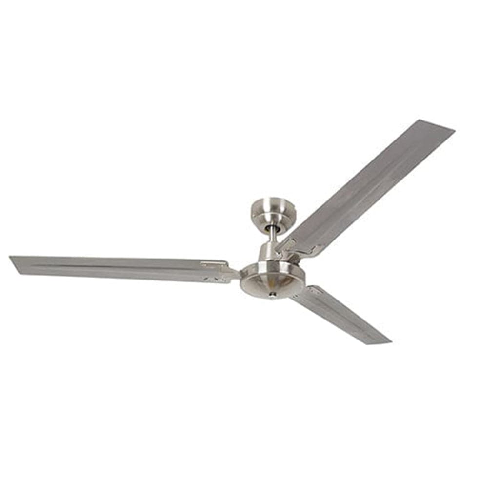 The Lighting Club Chrome Industrial Ceiling Fan - 3 Blades | Straight cut edges F13SC 6007328026310
