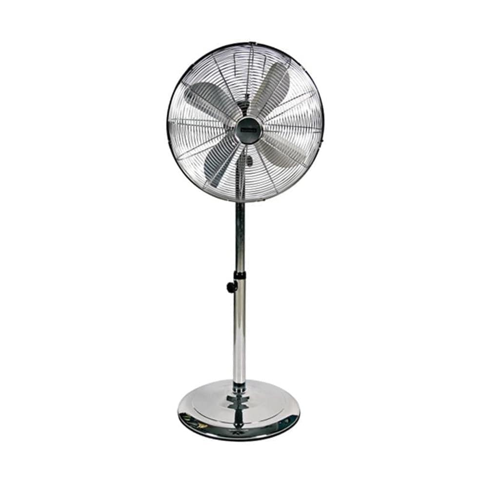 The Lighting Club Satin Chrome Maverick Floor Standing Fan in Copper or Chrome F22SC 6007328028321