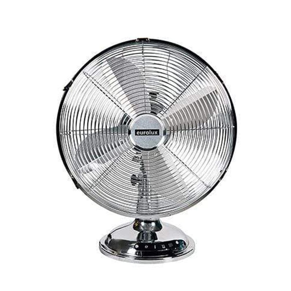 The Lighting Club Satin Chrome Kim Desk Fan Chrome or Copper F24SC 6007328028345