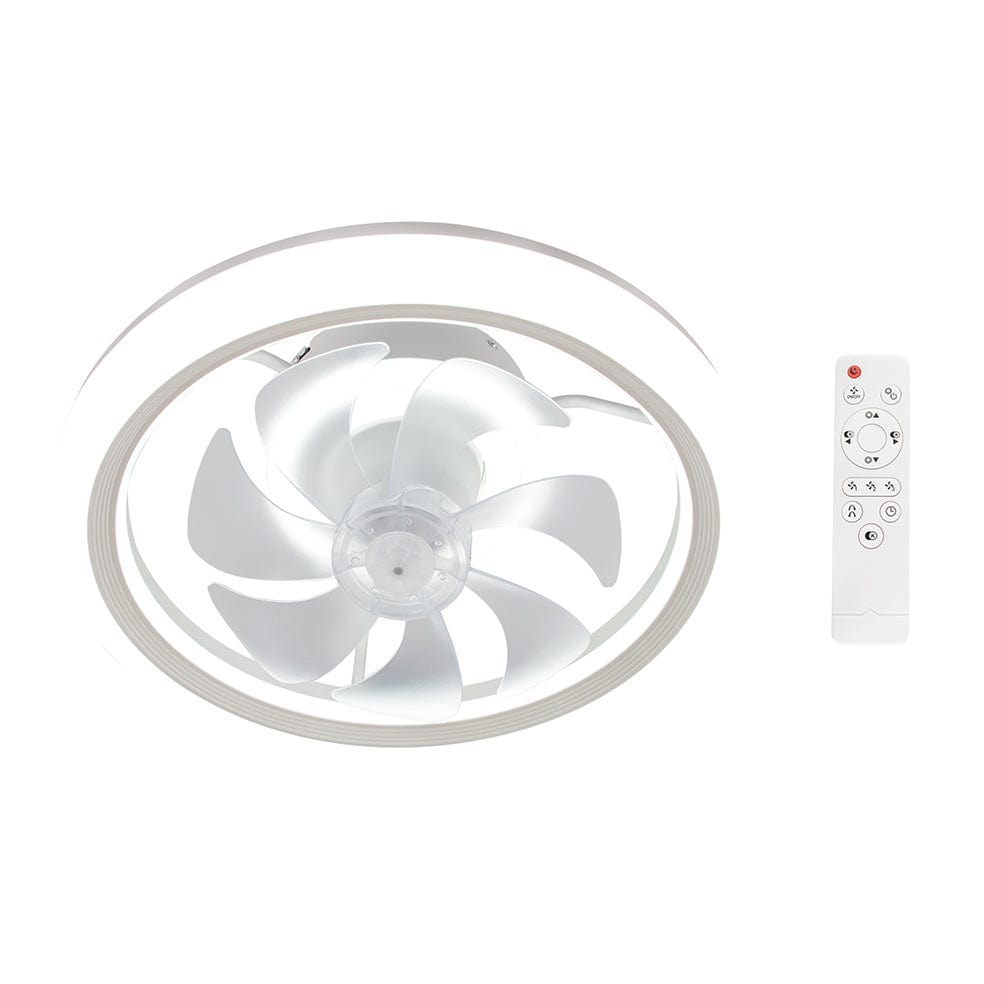 The Lighting Club Ceiling Fans Ceiling Fan with Dimmable LED Light White FCF019 WHITE