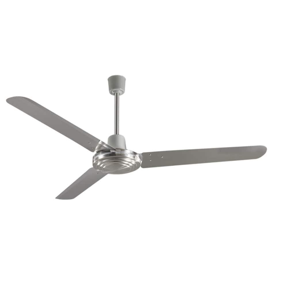 The Lighting Club Stainless Steel Industrial 3 Blade Metal Fan FCF073 STAINLESS 6007226080056