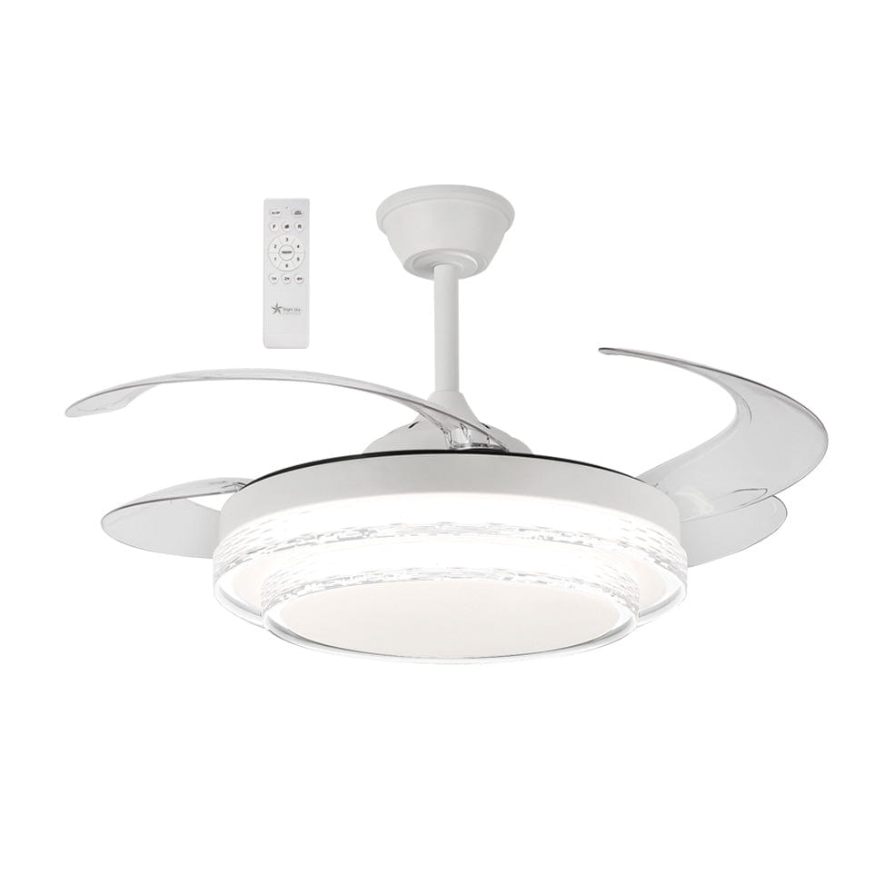 The Lighting Club Ceiling Fans Denver Metal Ceiling Fan with LED Light FCF094 WHITE 6007226086836