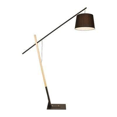 The Lighting Club Floor lamps Bow Metal and Wood Floor Lamp Black FL226B 6007328398790