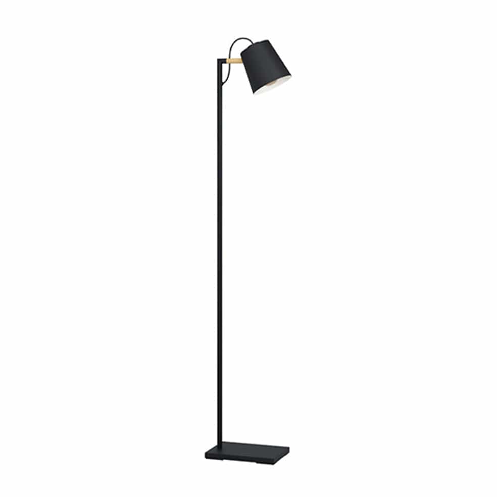 The Lighting Club Floor lamp Lacey Metal and Wood Floor Lamp Black FL229 9002759436148