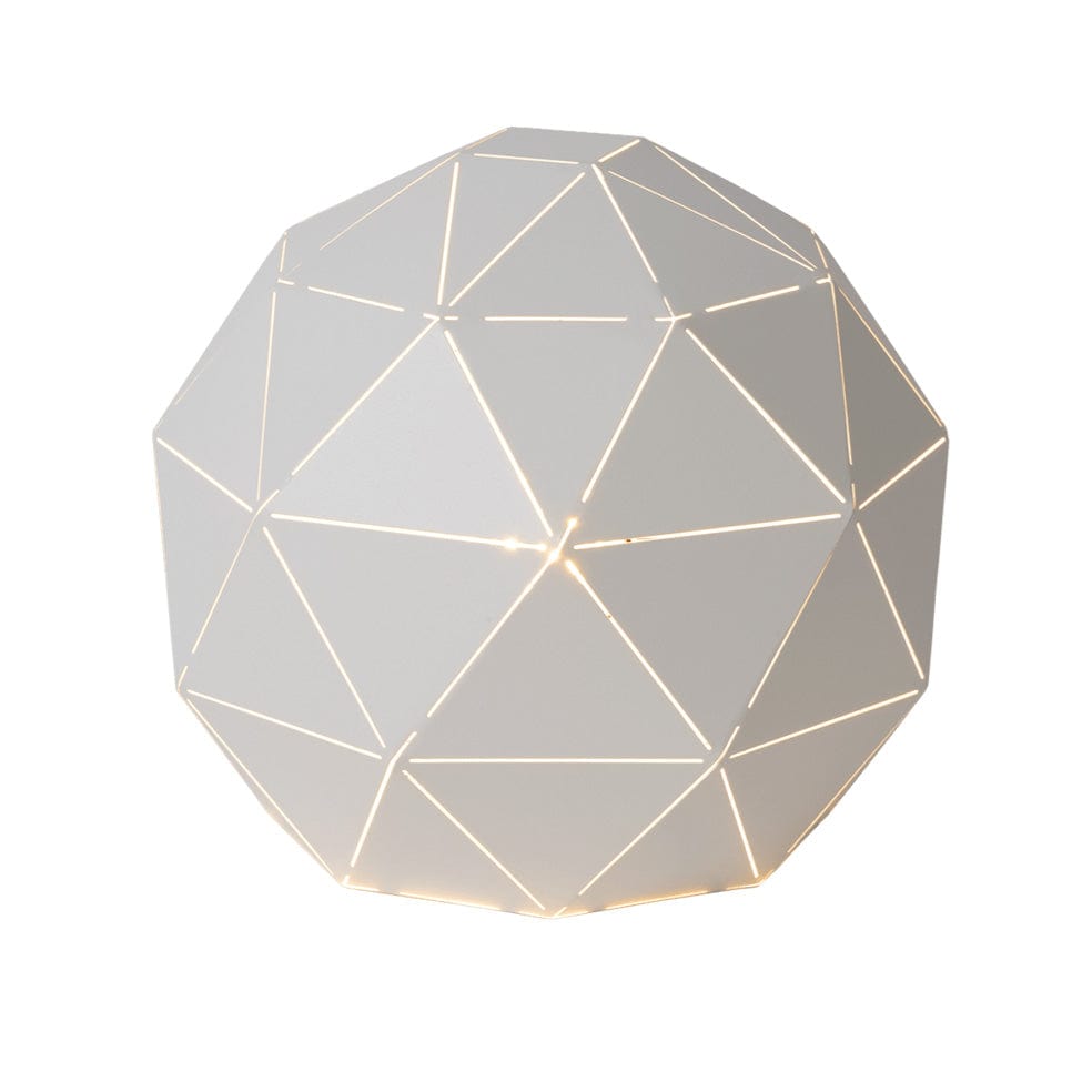 The Lighting Club Lamps White Laser Cut Metal Ball Table Lamp Black | White G-KLT-820T/WH