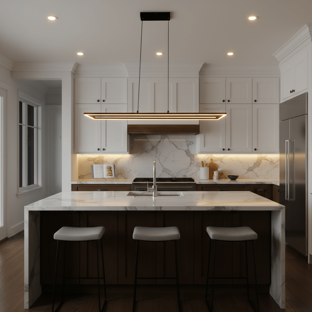 The Lighting Club pendant light Woodline Twin Linear LED Pendant J-K-LED-1541/2