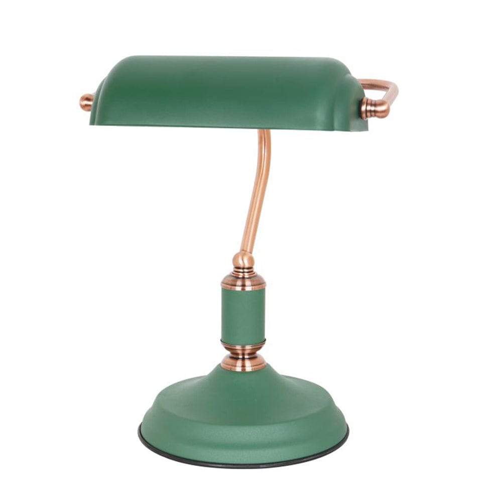 The Lighting Club table lamp Green Copper Emmero Bankers Table Lamp Grey | Green | White JF0004GR 6009506495093