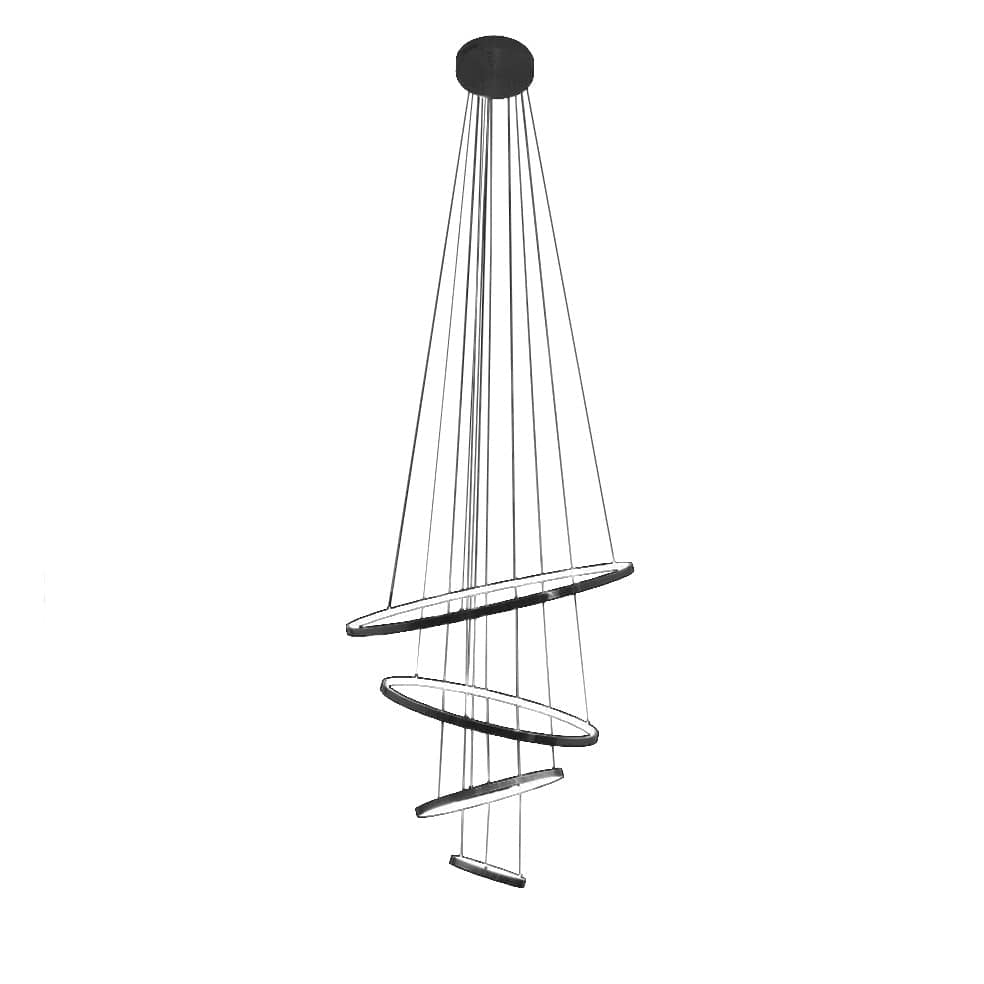 The Lighting Club Pendant Black Ribbon Metal Light | Gold or Black K-LED-200/BL