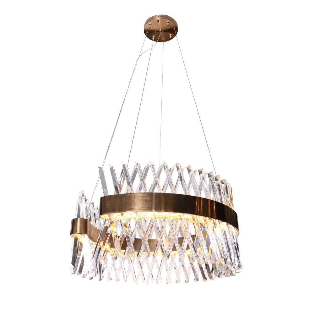 The Lighting Club Chandeliers Round LED Crystal and Metal Chandelier Light Gold K-LED-9967/60