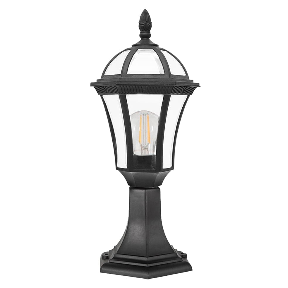 The Lighting Club Outdoor Light Victor Outdoor Bollard Wall Light Black L569 BLACK
