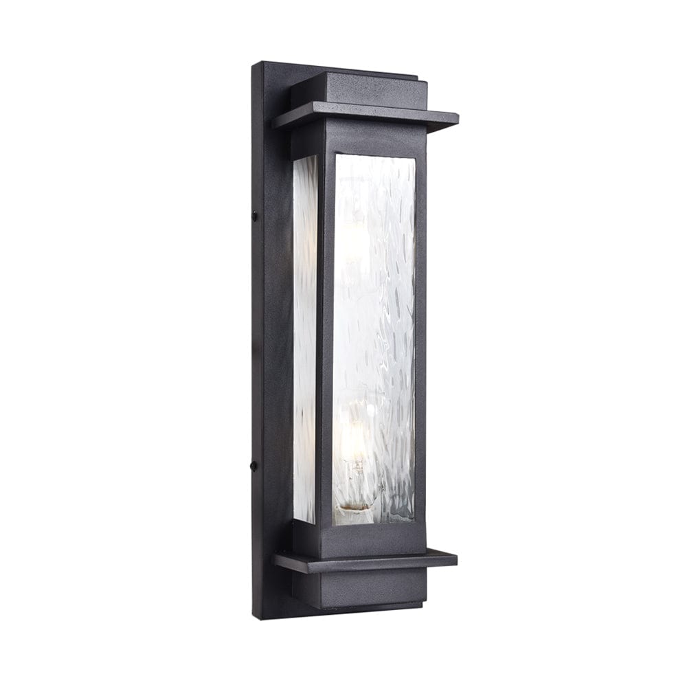 The Lighting Club Wall Light Roscoe Metal and Glass Outdoor Wall Light Black L584 BLACK 6007226087284