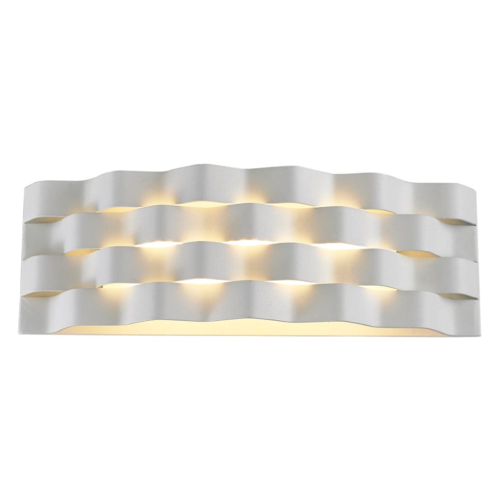 The Lighting Club Wall light Large / White Ripple Aluminium and Acrylic Wall Light | Black or White - Medium or Large M-LED-1401L/WH