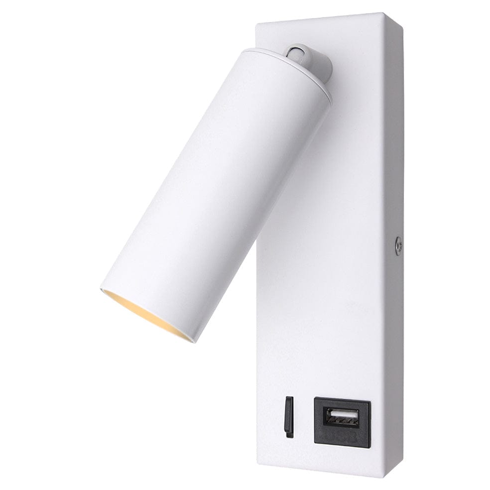 The Lighting Club Wall light White Lara LED Reading Wall Light | Black, White or Satin Gold MB-190/WH