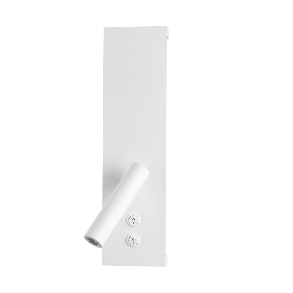 The Lighting Club Wall Light White Macey Aluminium Reading Wall Light Black | White MB-210/WH