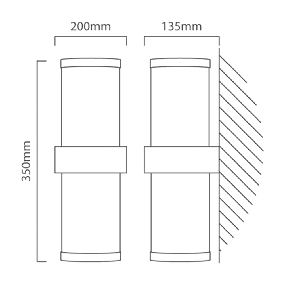 The Lighting Club Wall Light Beverly Stainless Steel and Glass Outdoor Wall Light O307 9002759865412