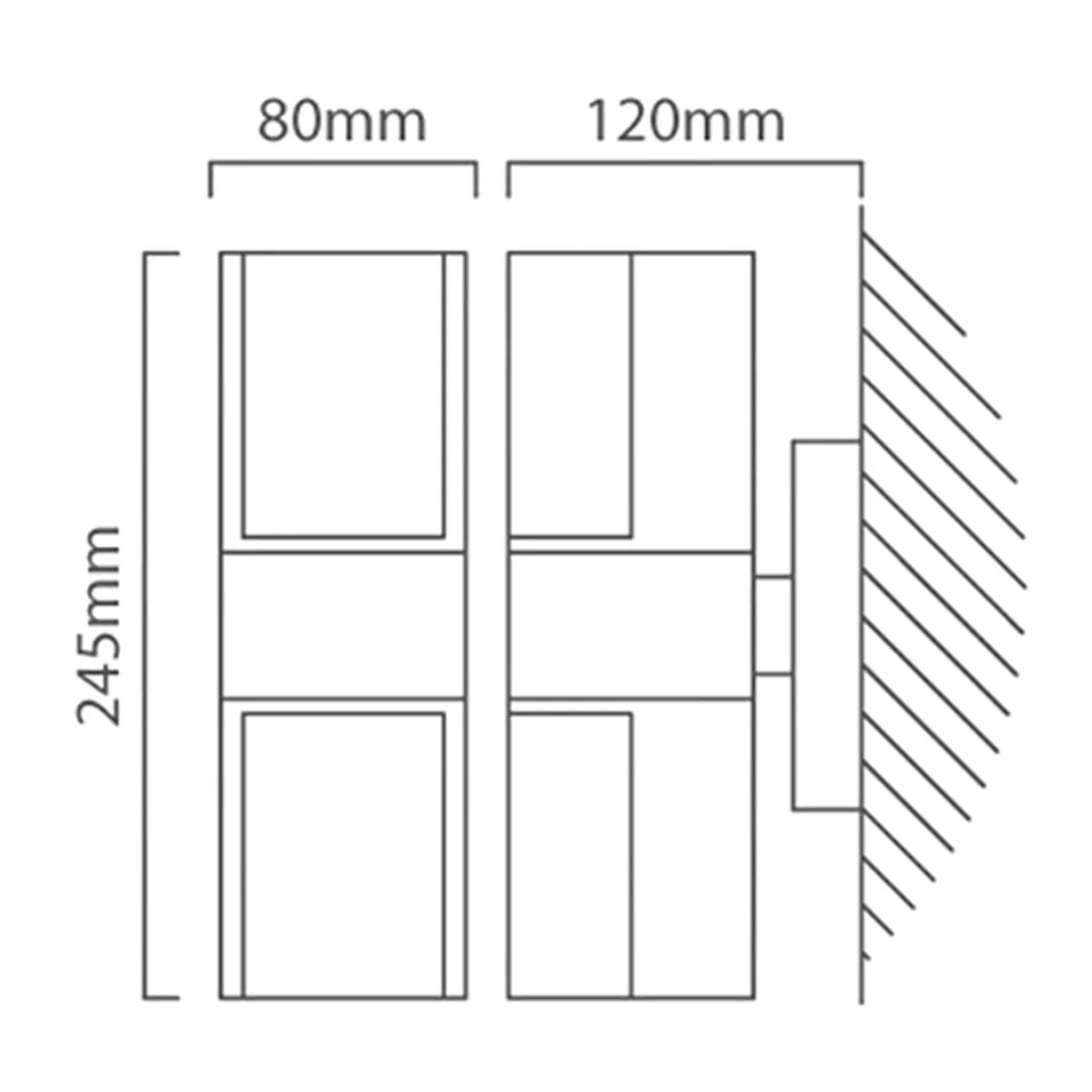 The Lighting Club LED wall light Cyra Outdoor Up & Down LED Wall Light O601 6939412049007