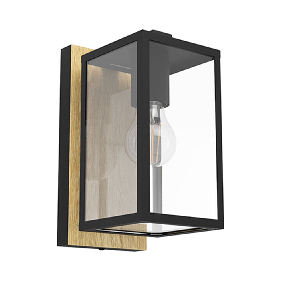 The Lighting Club Wall Light Budrone Metal and Glass Outdoor Wall Light Black O643 9008606231591