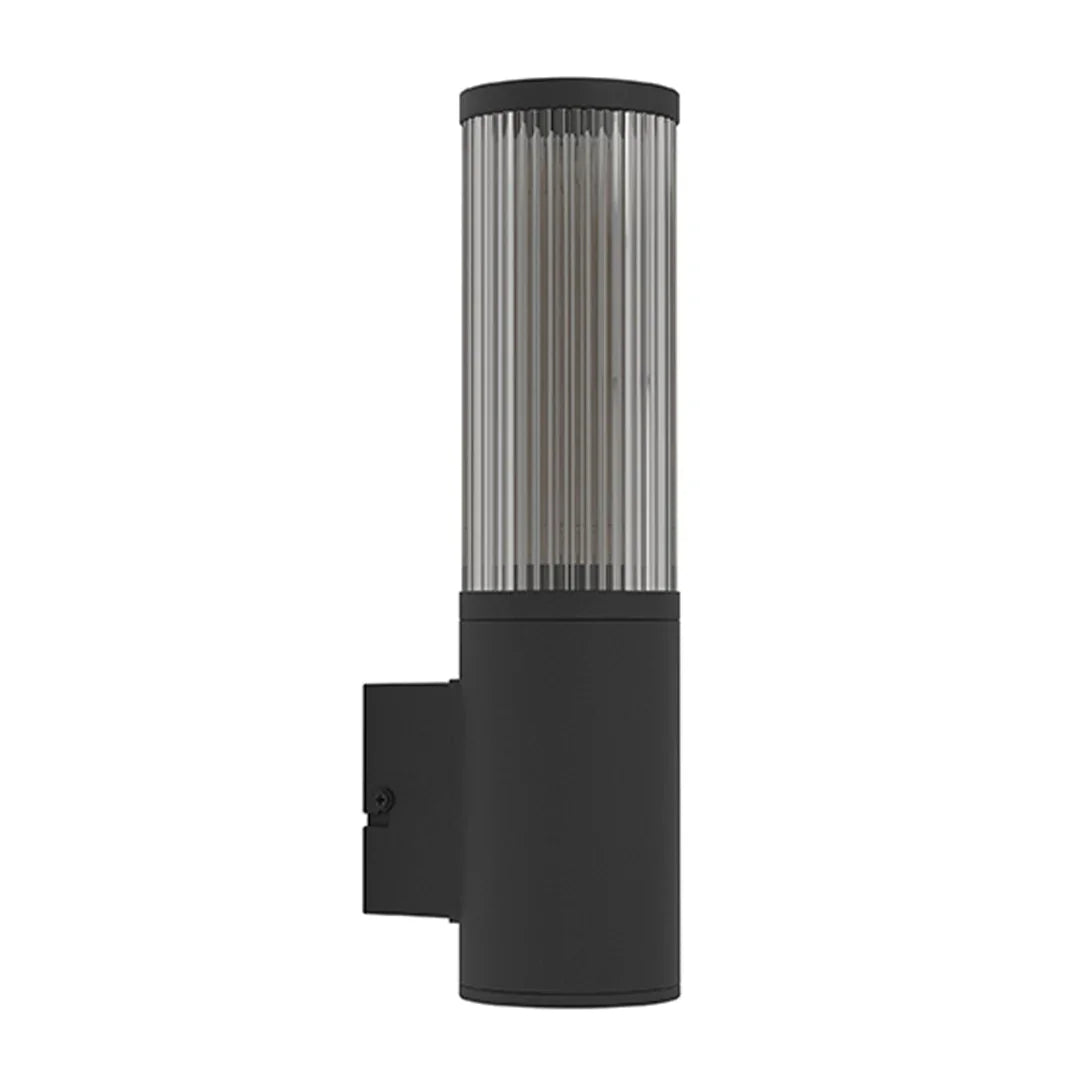 The Lighting Club Wall light Modern Ribbed Outdoor Wall Light Black E27 IP54 O659 9008606298075