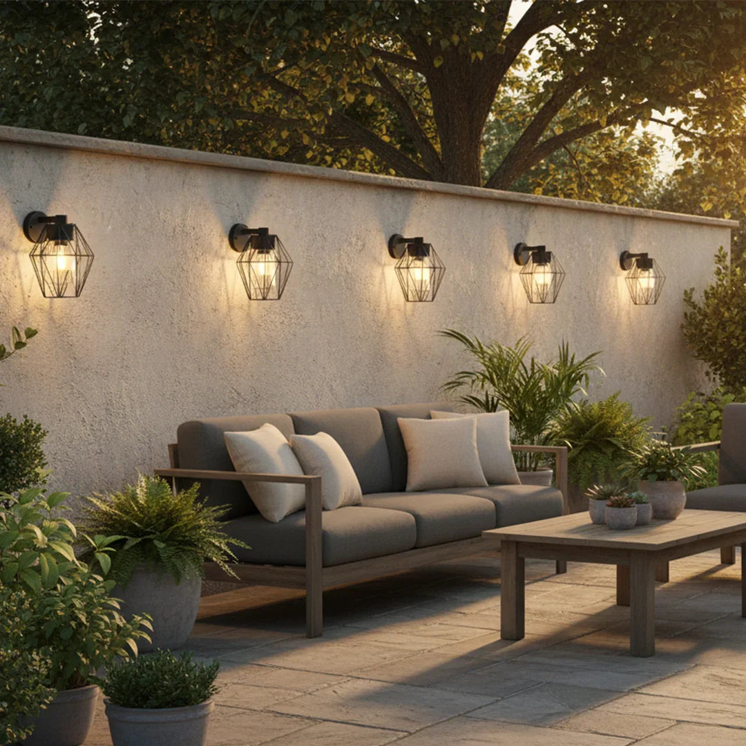 The Lighting Club Wall Light Canove Geometric Outdoor Wall Light - Black O662 9002759972264