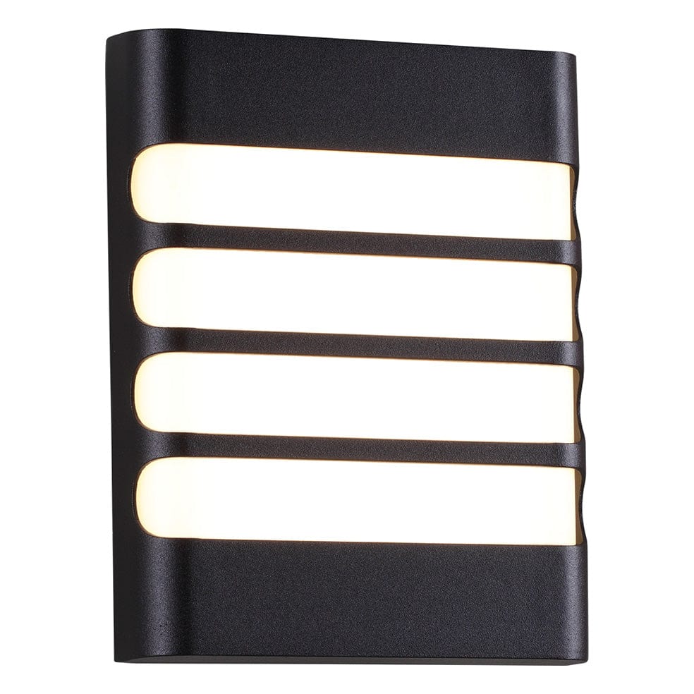 The Lighting Club Outdoor Light Grid Coastal Square LED Bulkhead Light Black | Plain or Grid P-KLB-LED-613