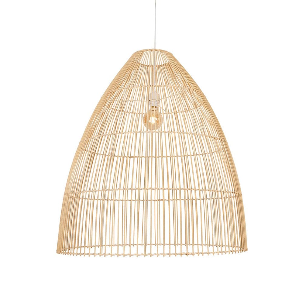 The Lighting Club Large Lupo Pendant Light - Natural Woven Rattan P1272N