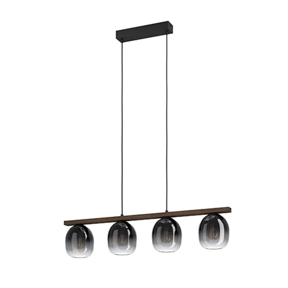 The Lighting Club Pendant Filago Glass and Metal Pendant Light Black P1307 9008606235339