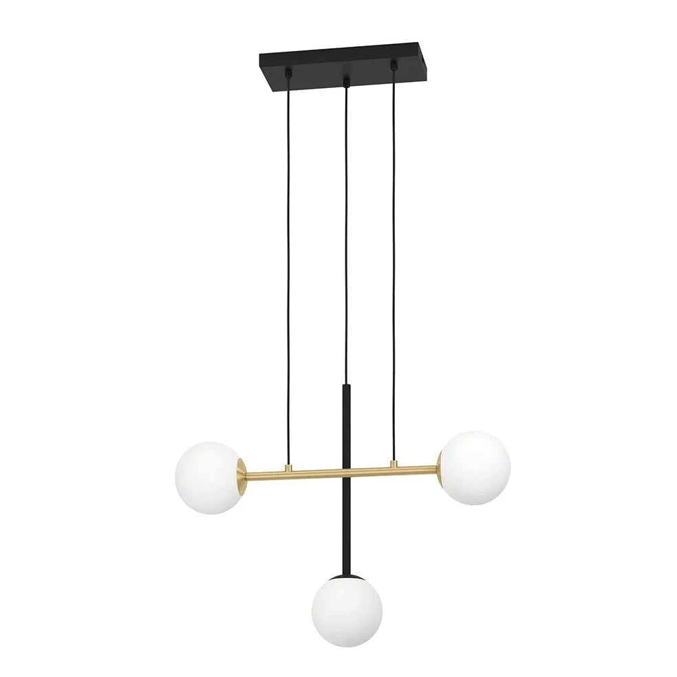 The Lighting Club Paz Chandelier Light Black and Gold P1352 9008606238835