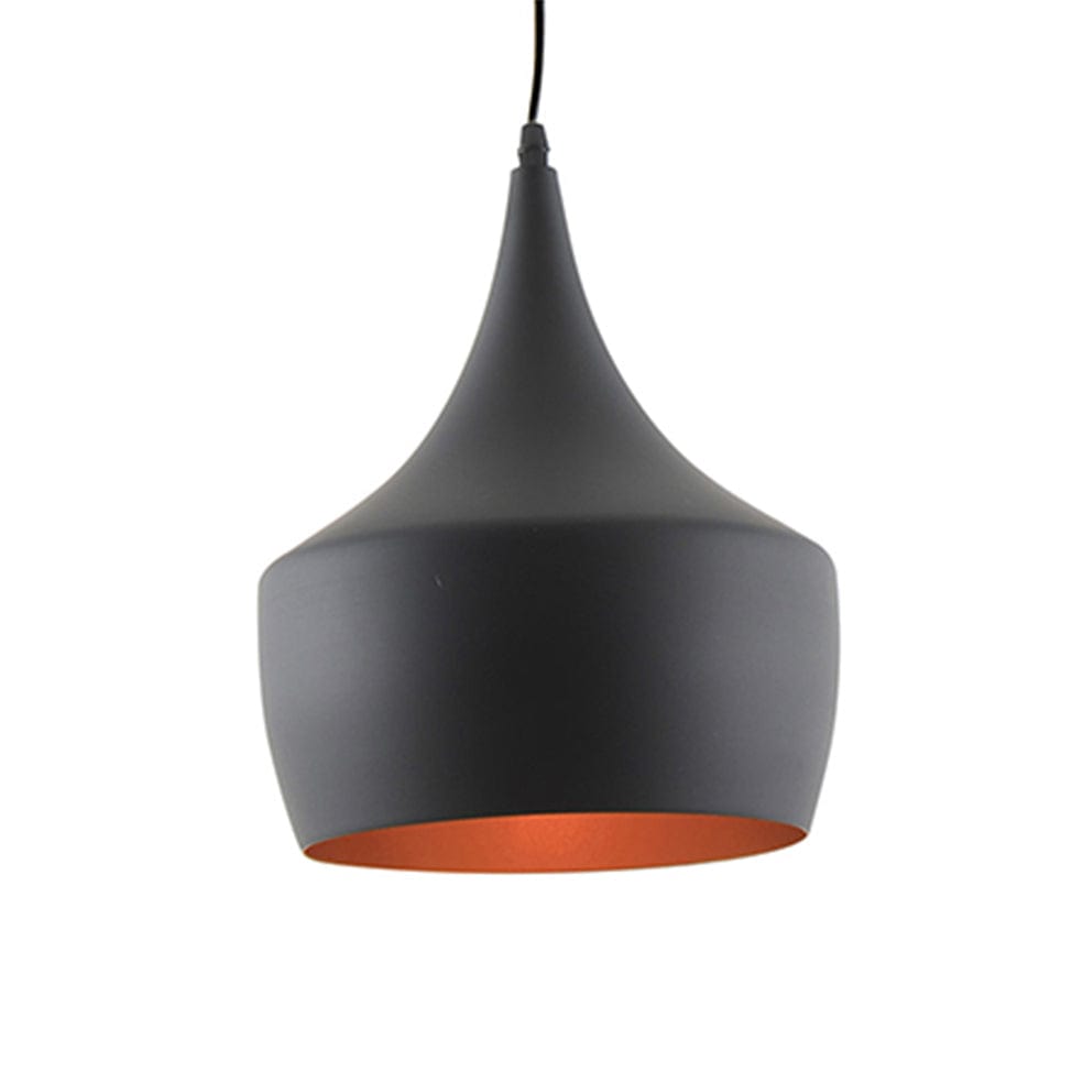 The Lighting Club Pendant Black Indiana Aluminium Pendant Light White | Black P444BG 6007328358213