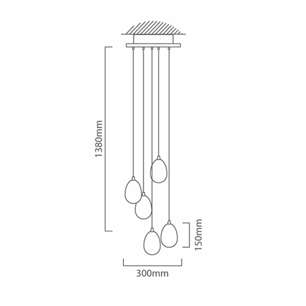 The Lighting Club Pendant Halola LED Pendant | Chrome P562 6007328393092