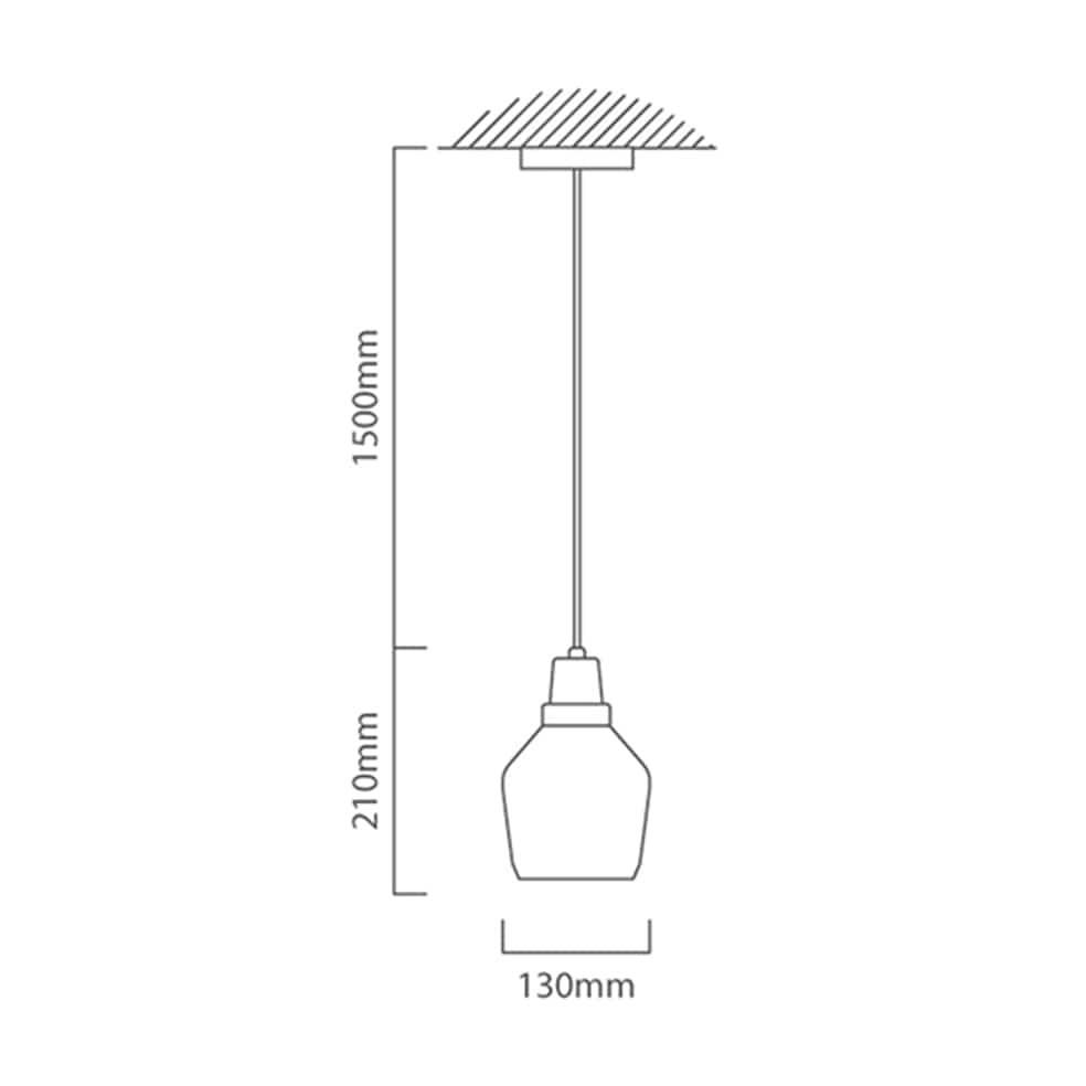 The Lighting Club Pendant Lights Tallinn Glass Pendant Light Copper P928C 6007328387398