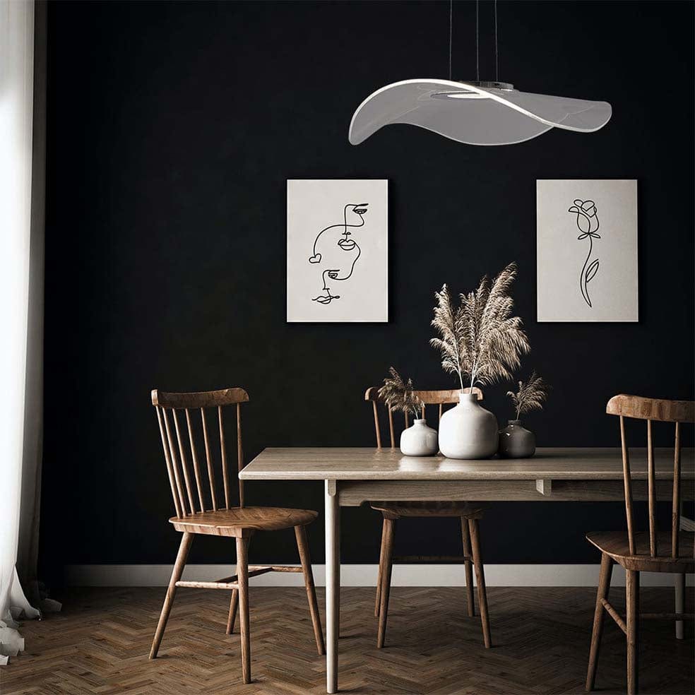 The Lighting Club Pendant Manta Chrome and Acrylic Pendant Light Remote Control PEN094/1 CHROME 6007226042337