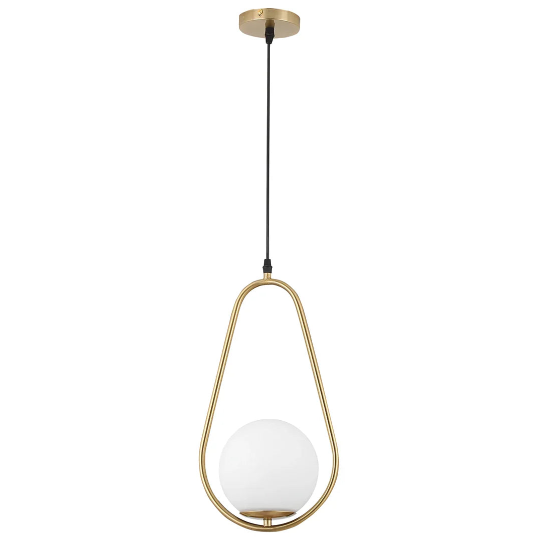 The Lighting Club pendant Rhea Drop LED Pendant Light - Brass and Opal PEN152 BRASS 6007226090253